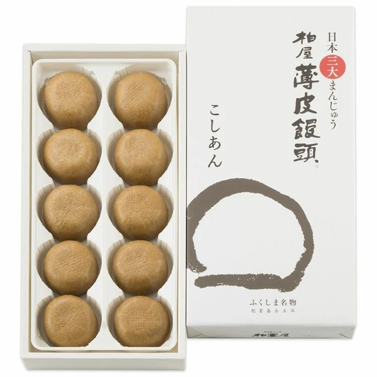 柏屋薄皮饅頭こしあんSP10個入の商品・パッケージ写真