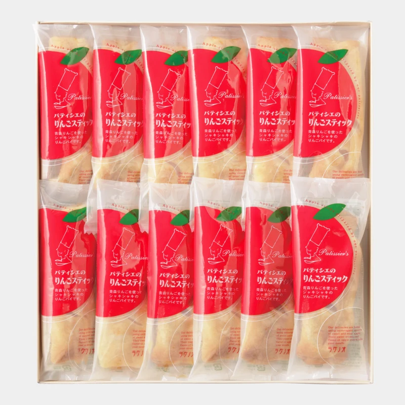 パティシエのりんごスティック12本入の商品・パッケージ写真